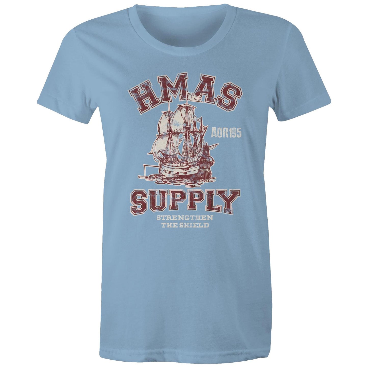 HMAS Supply AOR195 Women's T-shirt (style Alpha, colour)