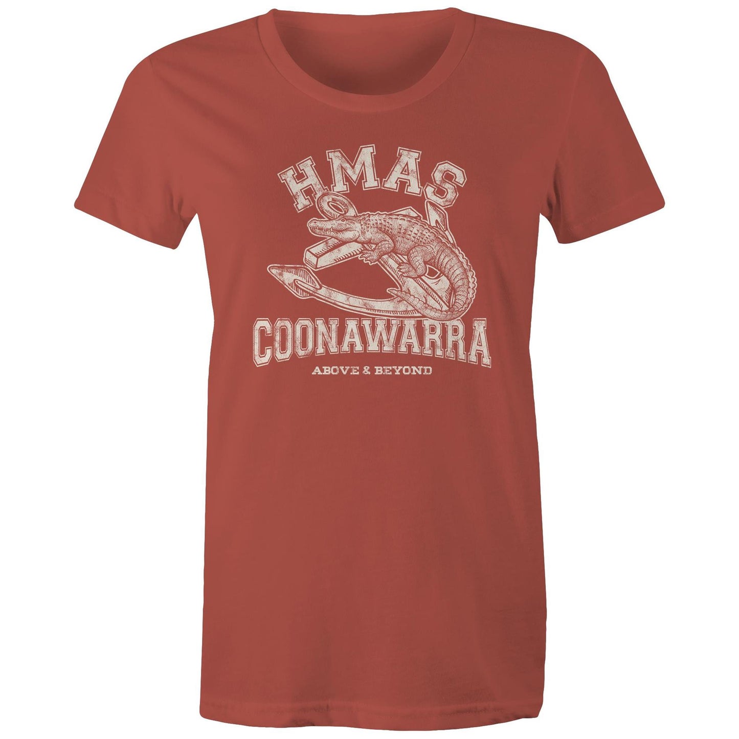 HMAS Coonawarra Women's T-shirt (style Alpha, white)