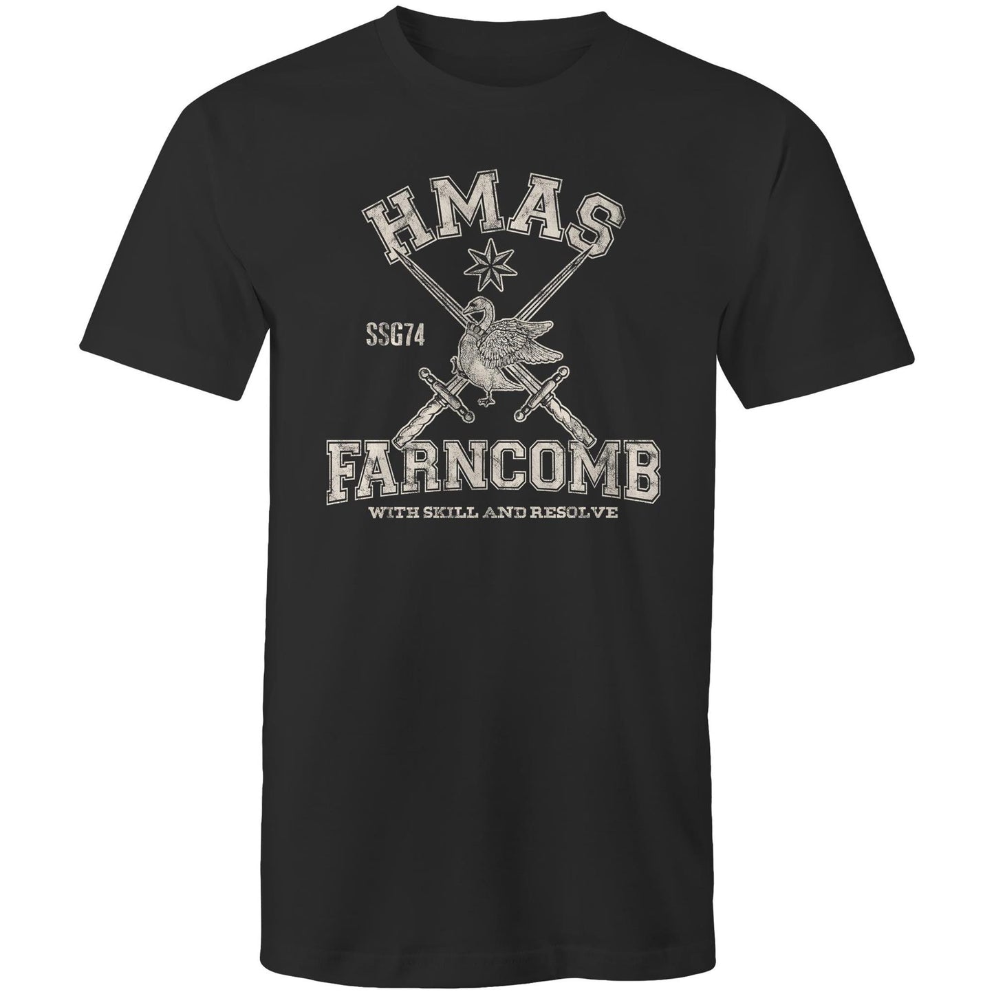 HMAS Farncomb SSG74 Men's T-shirt (style Alpha, white)