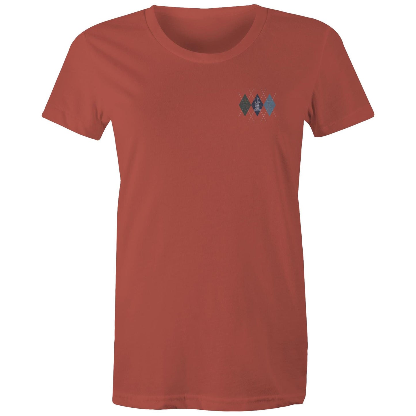 Proud Navy Daughter (Argyle) Women's T-shirt