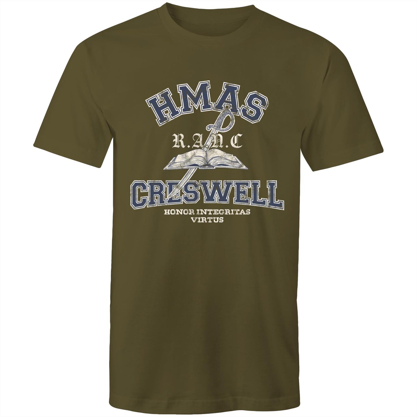 HMAS Creswell Men's T-shirt (Style Alpha, blue)