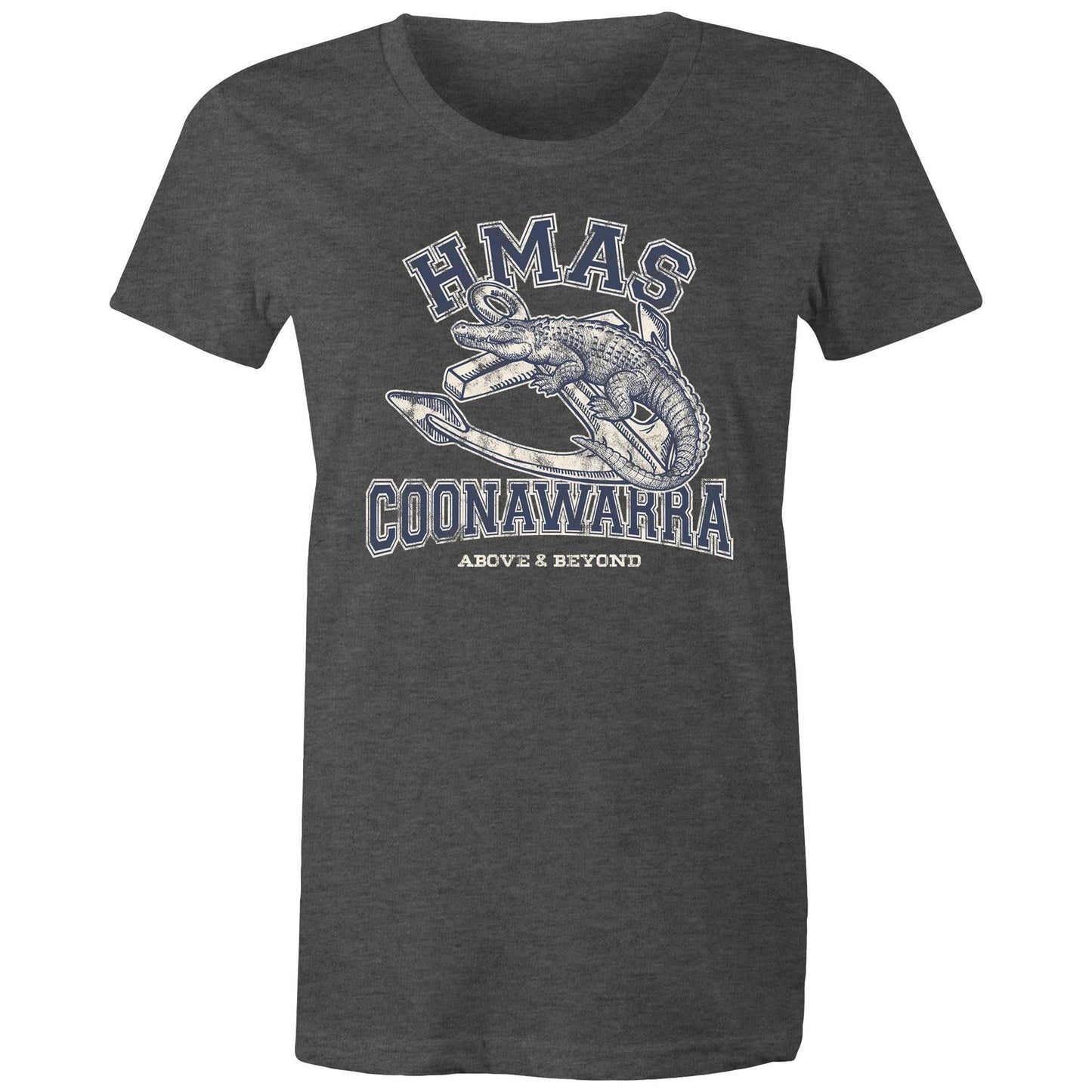 HMAS Coonawarra Women's T-shirt (style Alpha, blue)