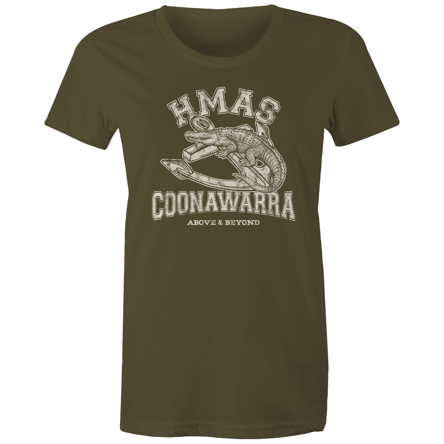 HMAS Coonawarra Women's T-shirt (style Alpha, white)