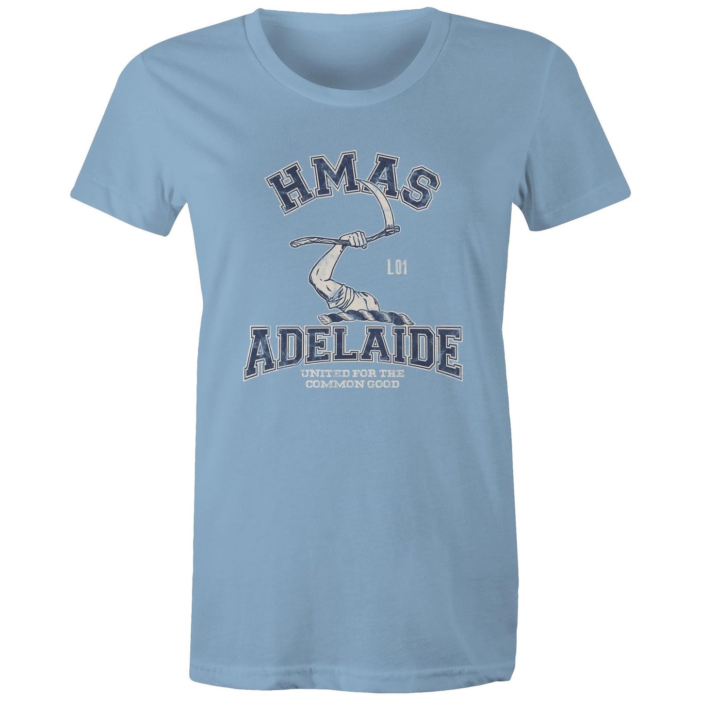 HMAS Adelaide (III) L01 Women's T-shirt (style Alpha, blue)