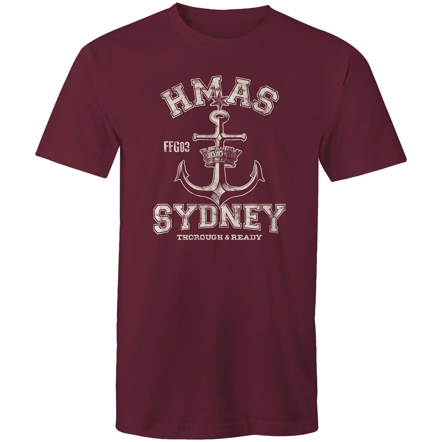 HMAS Sydney (IV) FFG03 Men's T-shirt (style Alpha, white)