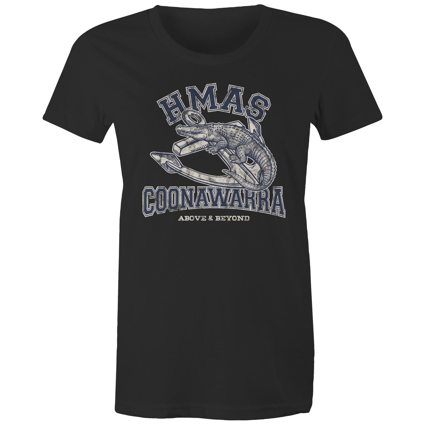 HMAS Coonawarra Women's T-shirt (style Alpha, blue)