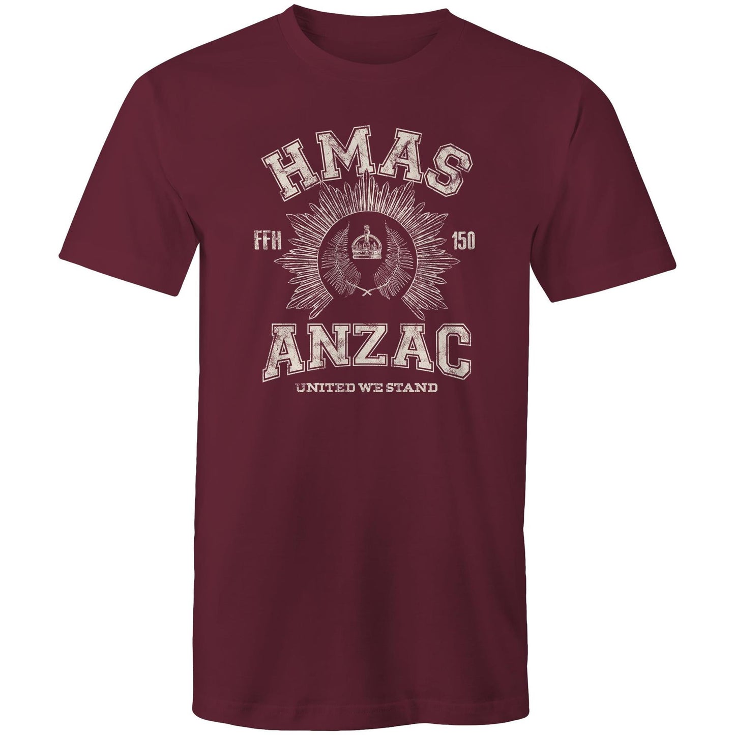 HMAS Anzac (III) FFH150 Men's T-shirt (style Alpha, white)