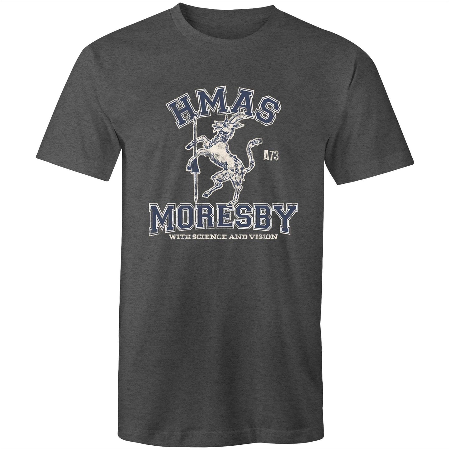 HMAS Moresby (II) A73 Men's T-shirt (style Alpha, blue)