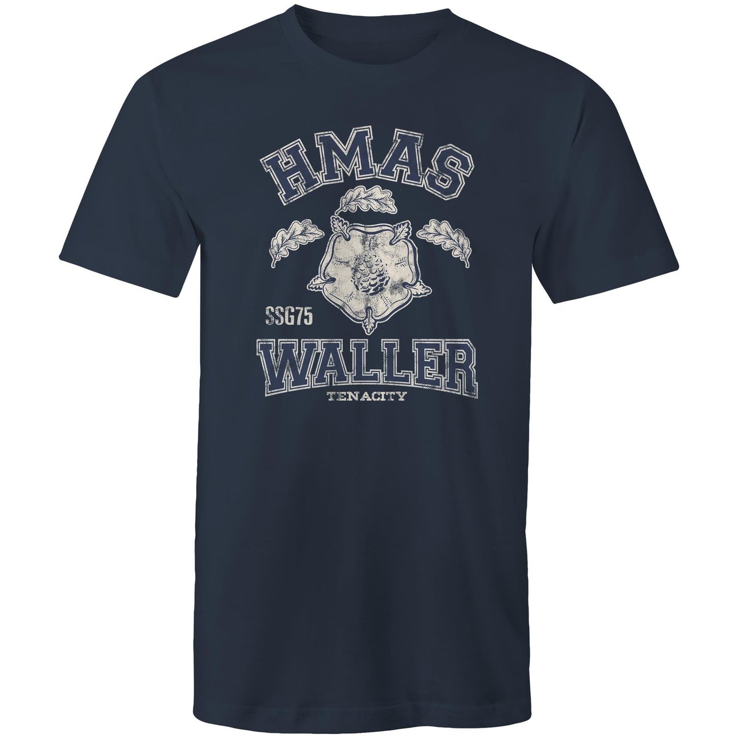 HMAS Waller SSG75 Men's T-shirt (style Alpha, blue)