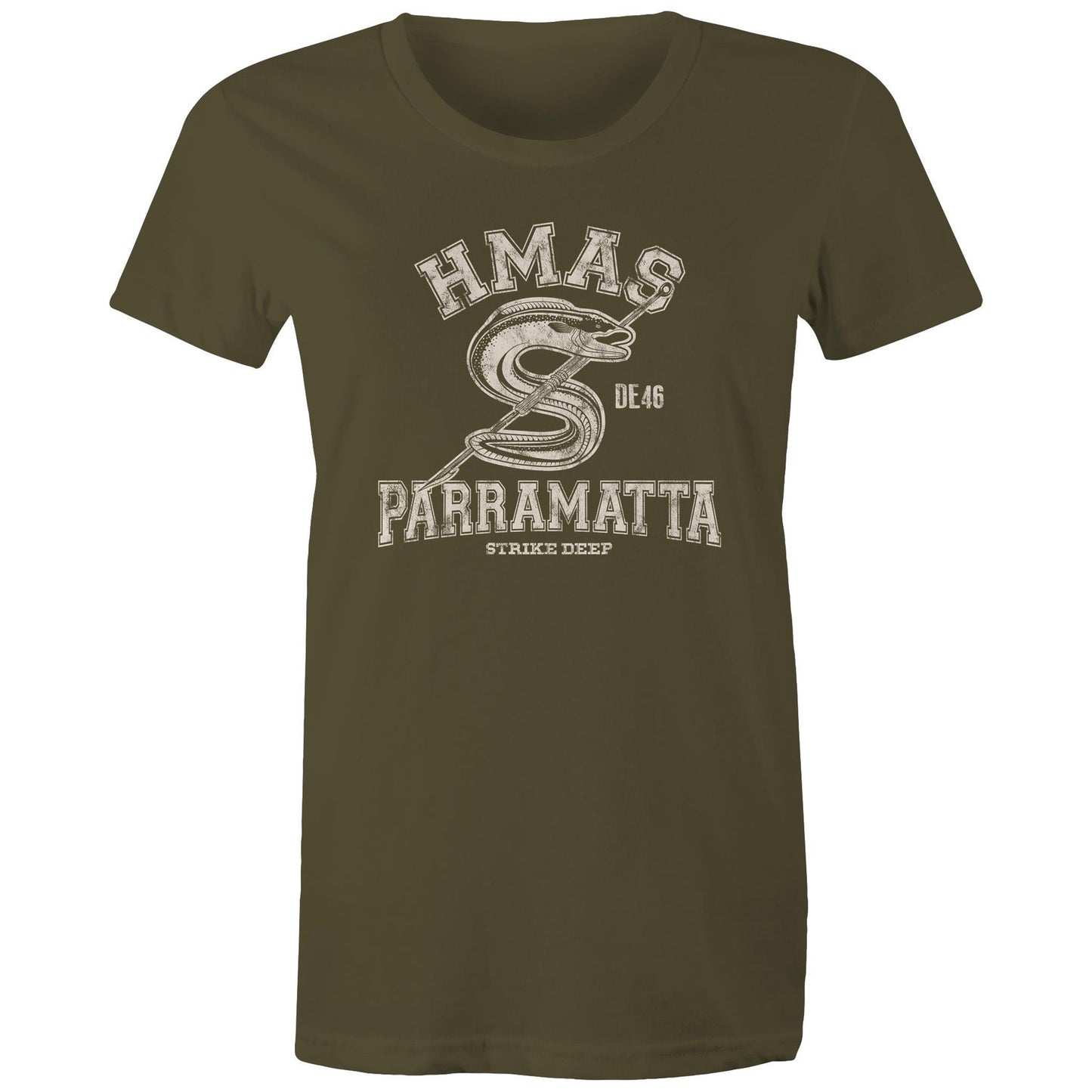 HMAS Parramatta (III) DE46 Women's T-shirt (style Alpha, white)