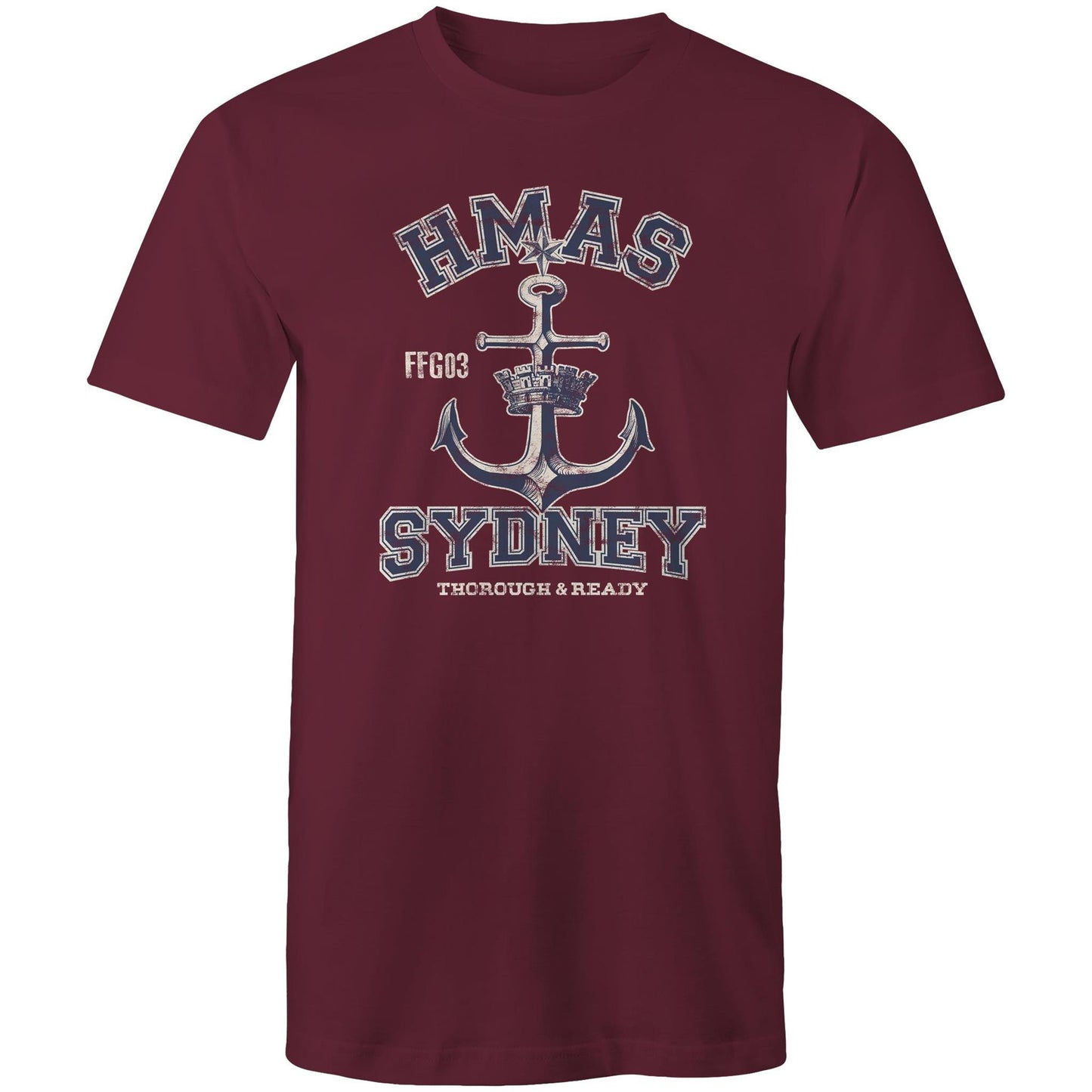 HMAS Sydney (IV) FFG03 Men's T-shirt (style Alpha, blue)