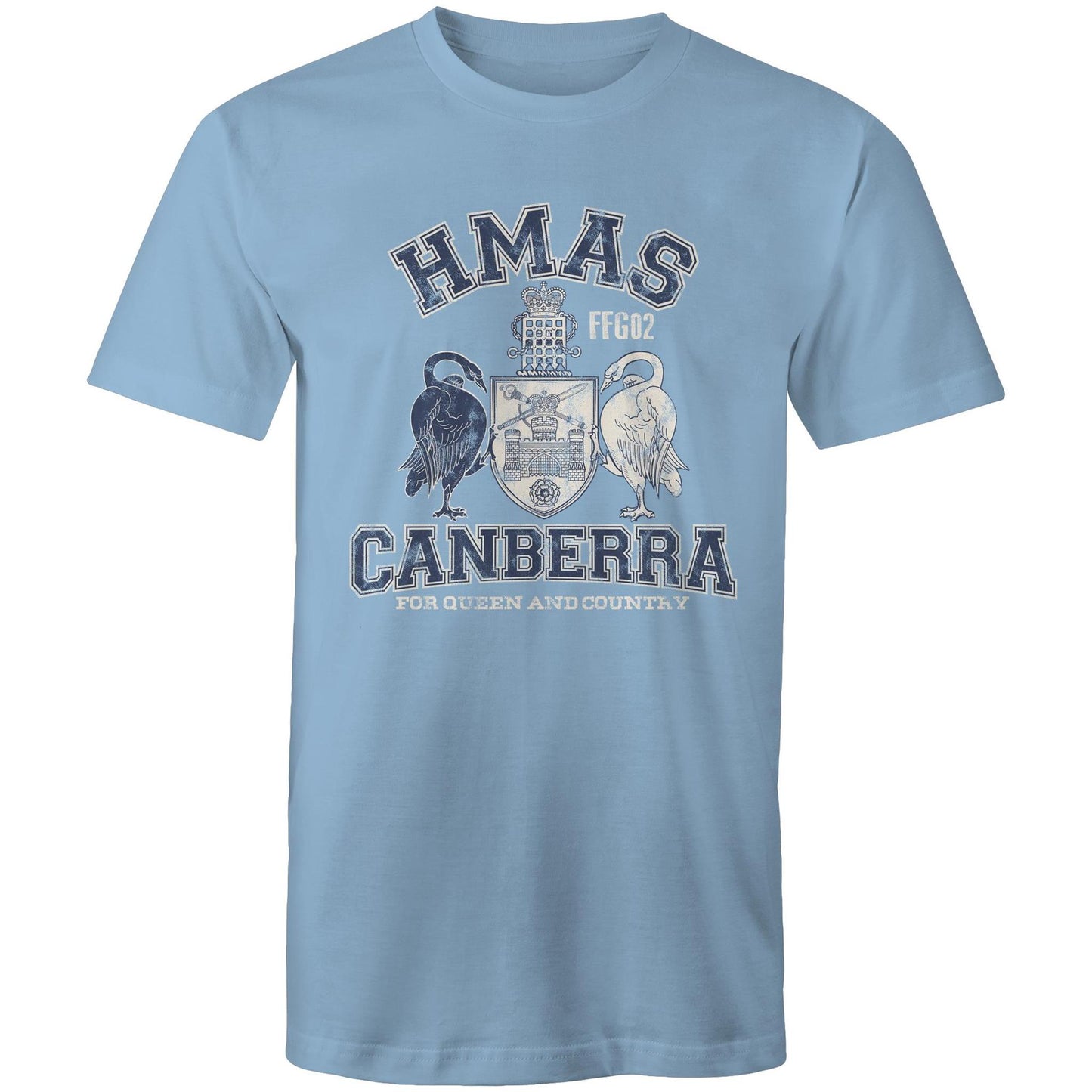 HMAS Canberra (II) FFG02 Men's T-shirt (style Alpha, blue)