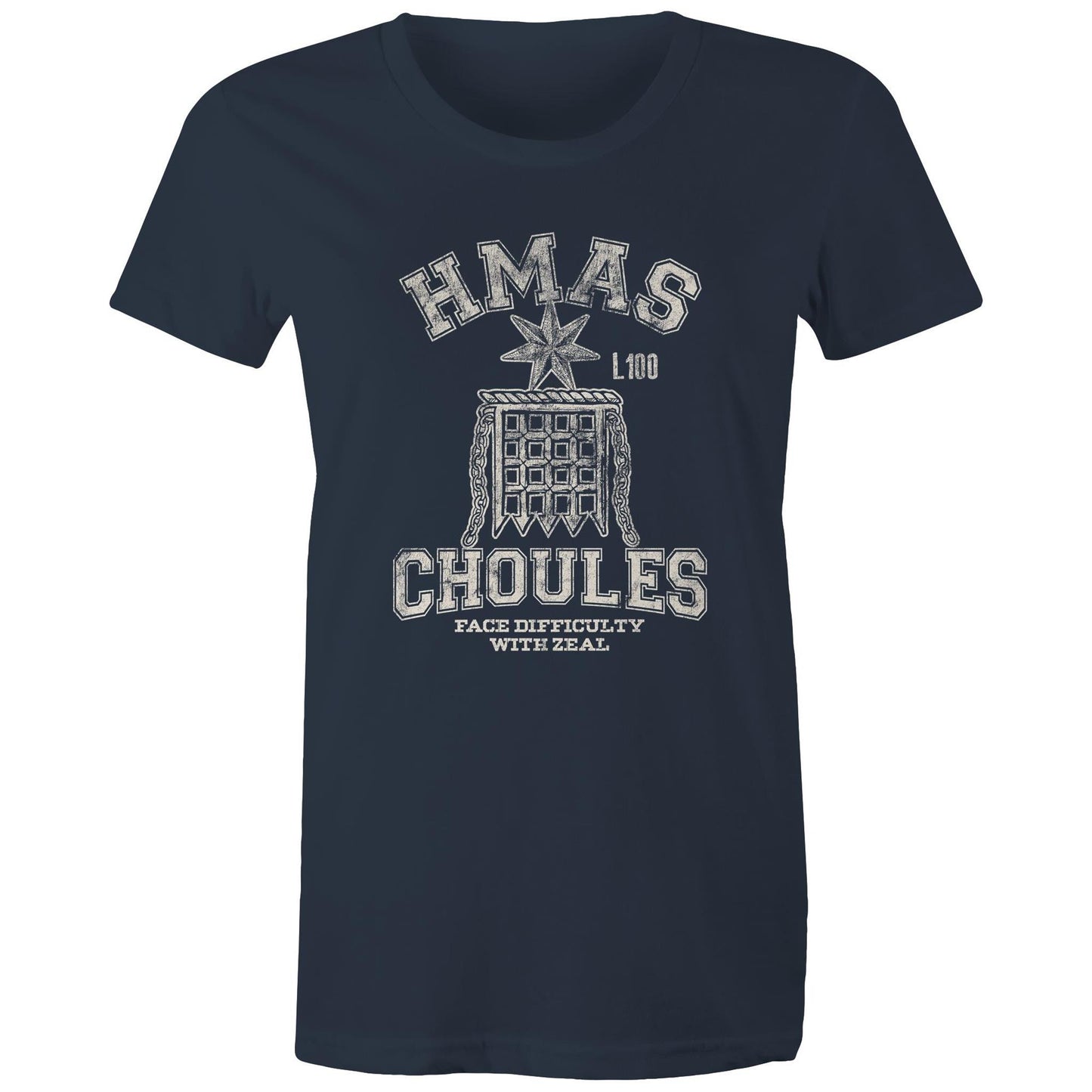HMAS Choules L100 Women's T-shirt (style Alpha, white)