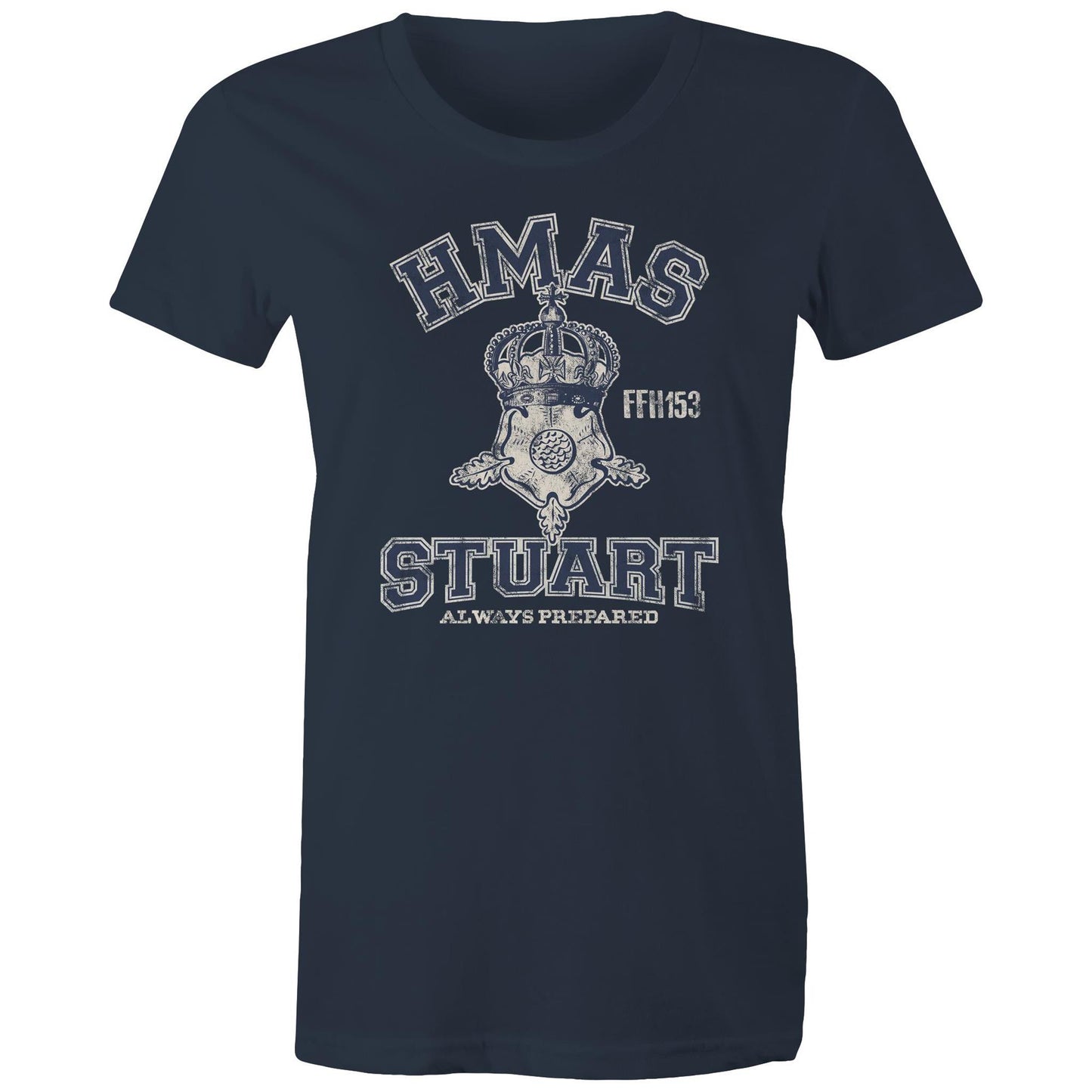 HMAS Stuart (III) FFH153 Women's T-shirt (style Alpha, blue)