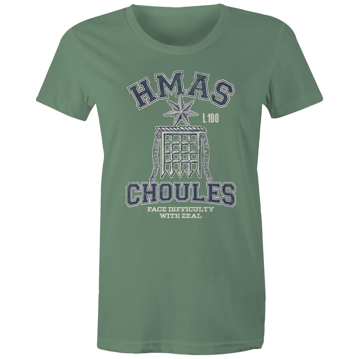 HMAS Choules L100 Women's T-shirt (style Alpha, blue)