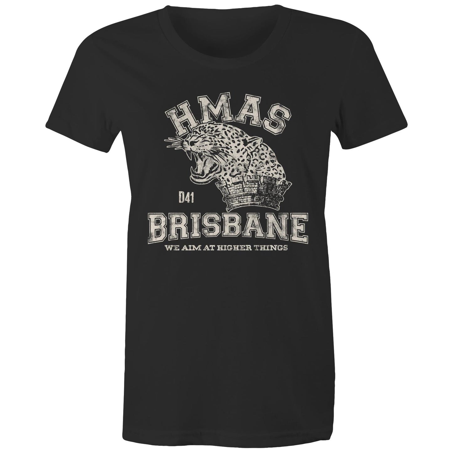 HMAS Brisbane (II) D41 Women's T-shirt (style Alpha, white)
