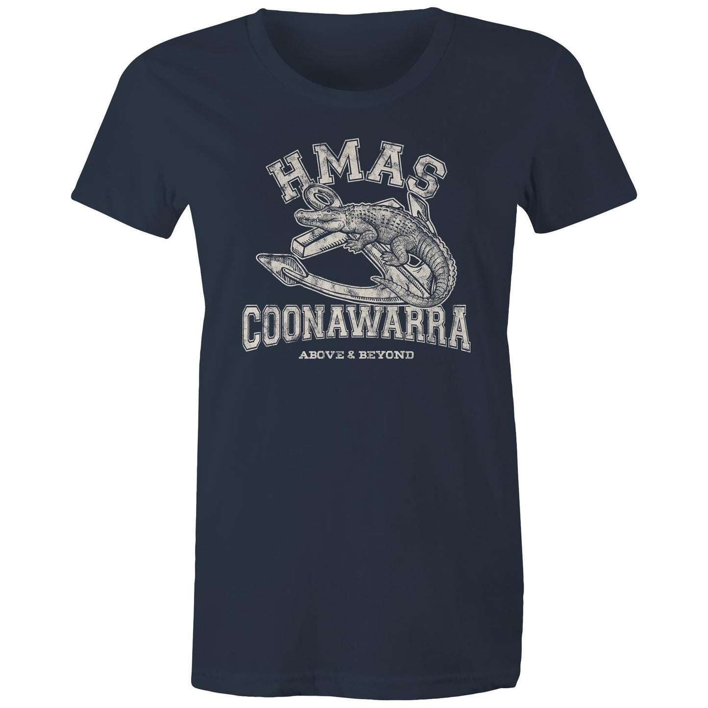 HMAS Coonawarra Women's T-shirt (style Alpha, white)