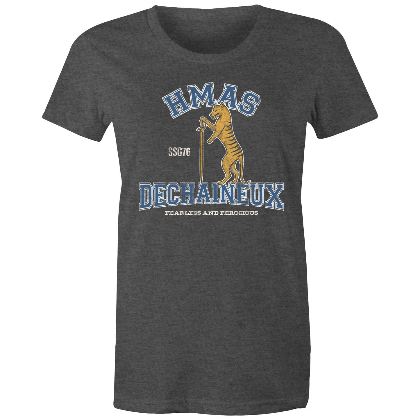 HMAS Dechaineux SSG76 Women's T-shirt (style Alpha, colour)