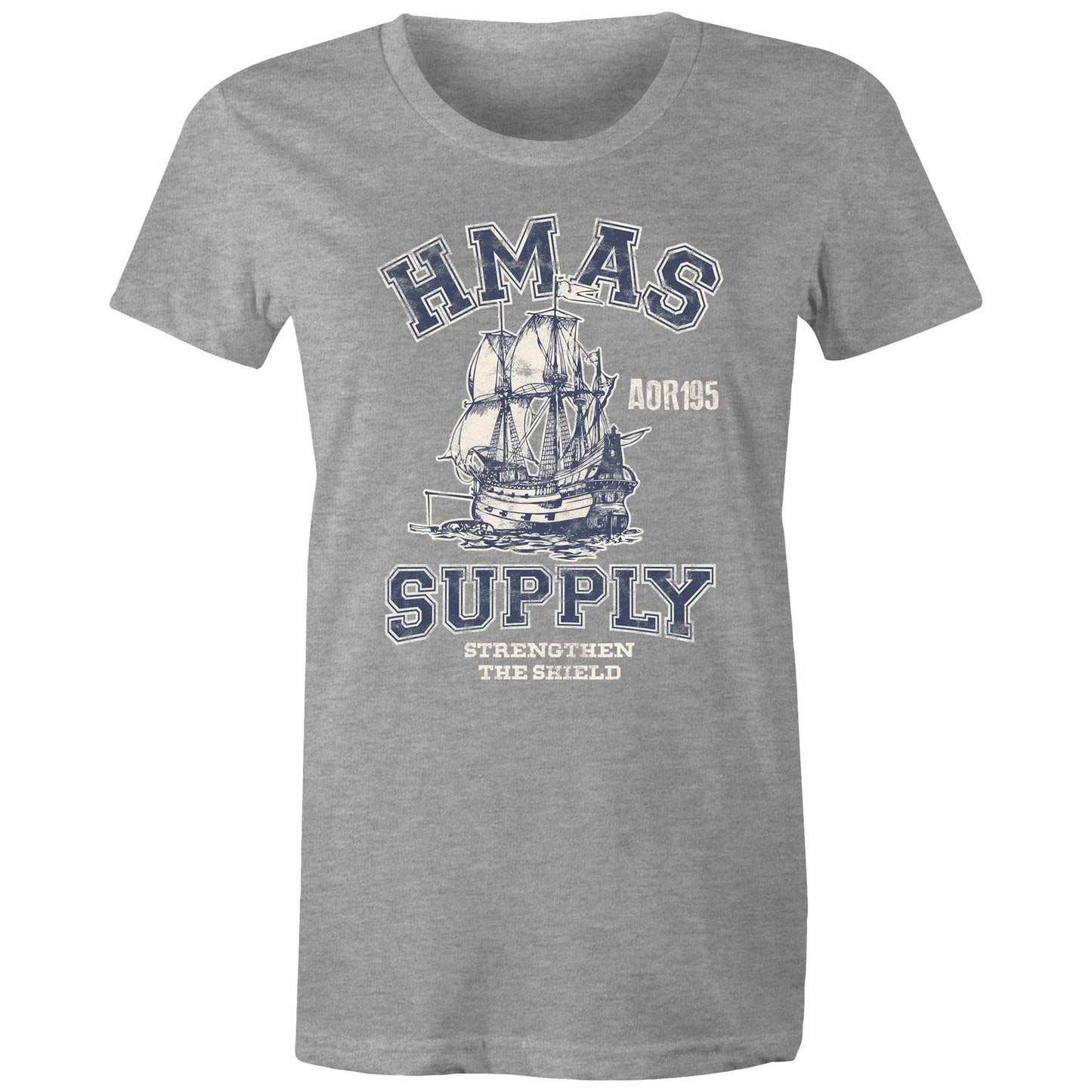 HMAS Supply AOR195 Women's T-shirt (style Alpha, blue)