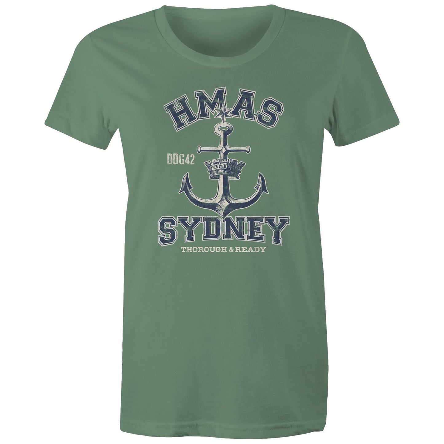 HMAS Sydney (V) DDG42 Women's T-shirt (style Alpha, blue)