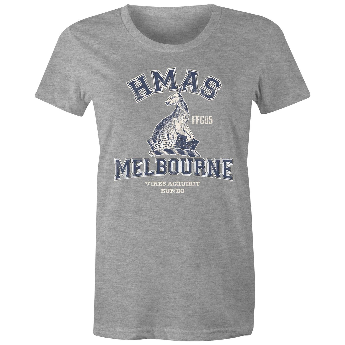 HMAS Melbourne (III) FFG05 Women's T-shirt (style Alpha, blue)