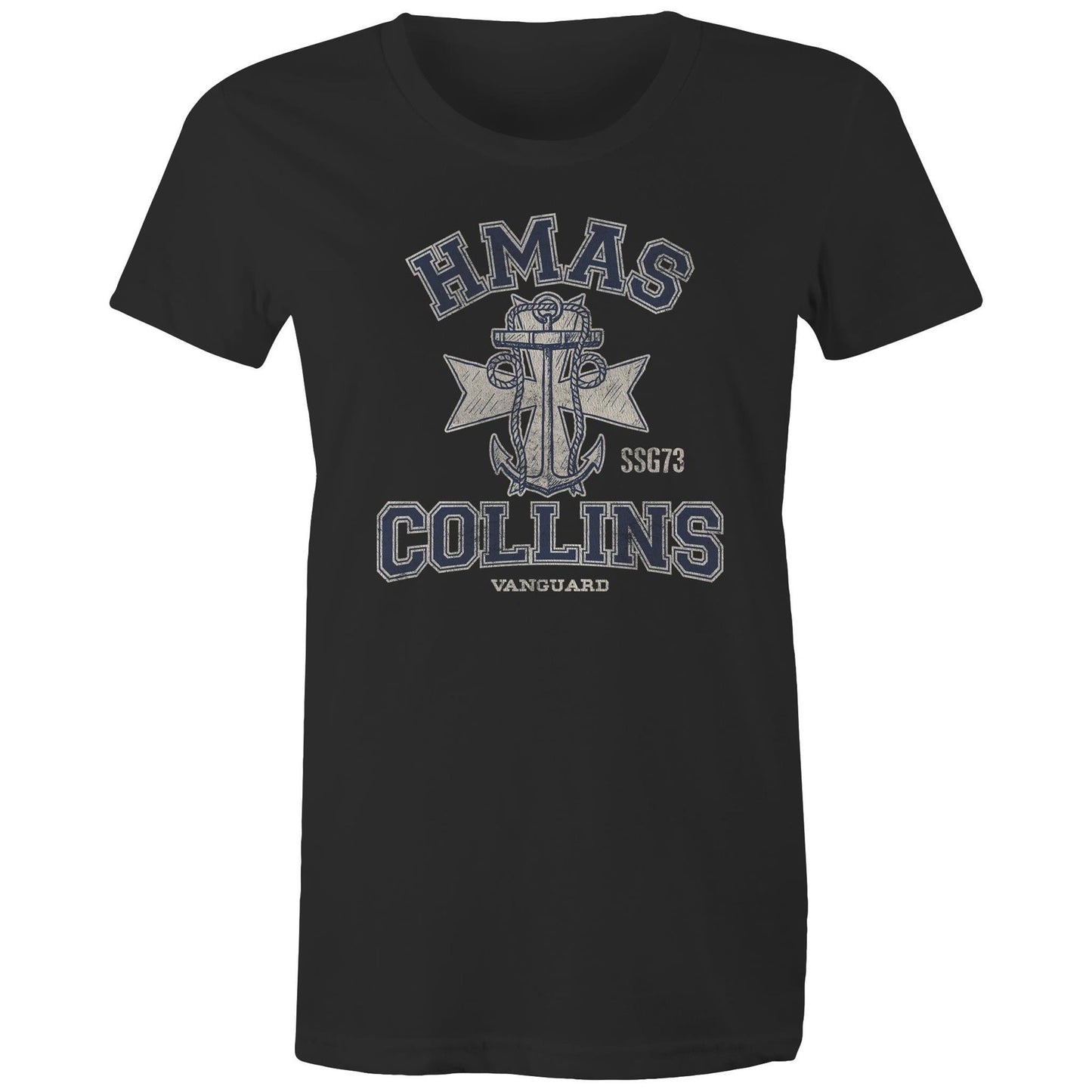 HMAS Collins SSG73 Women's T-shirt (style Alpha, blue)
