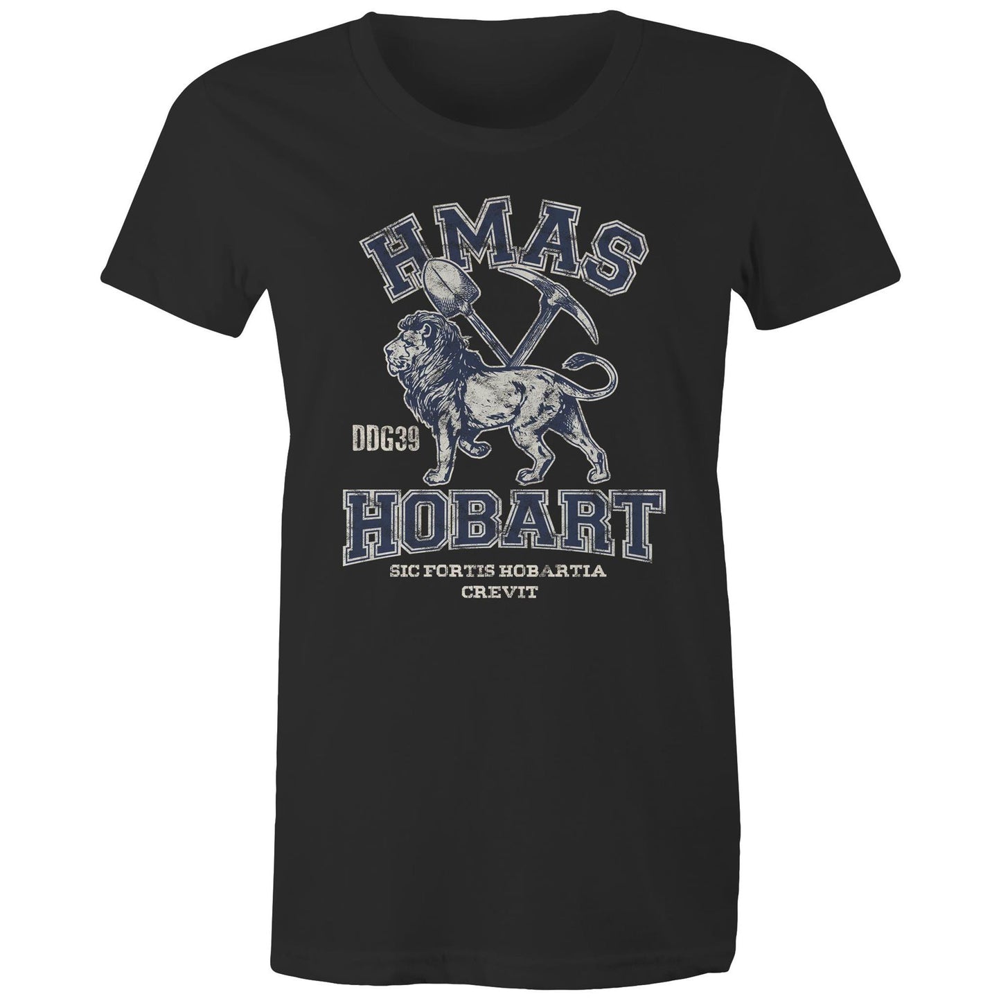 HMAS Hobart (II) DDG39 Women's T-shirt (style Alpha, blue)