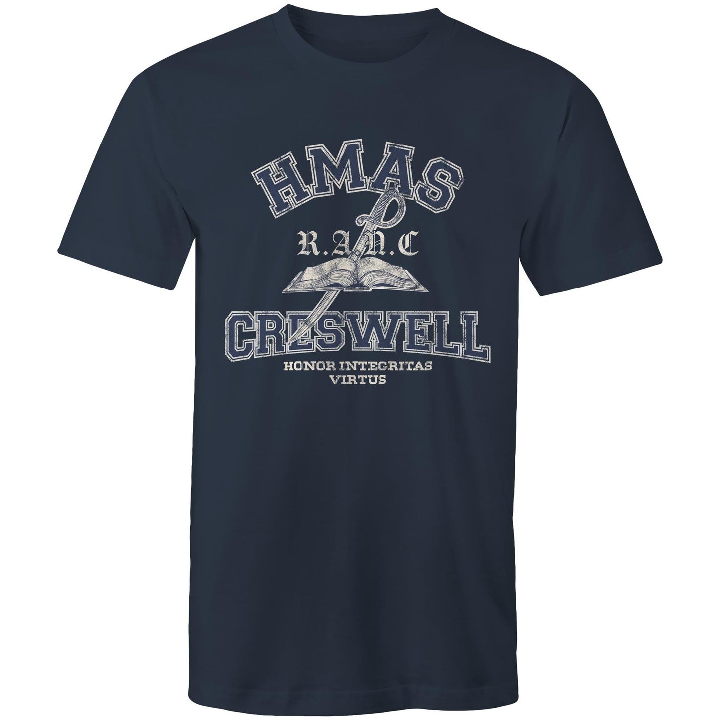 HMAS Creswell Men's T-shirt (Style Alpha, blue)