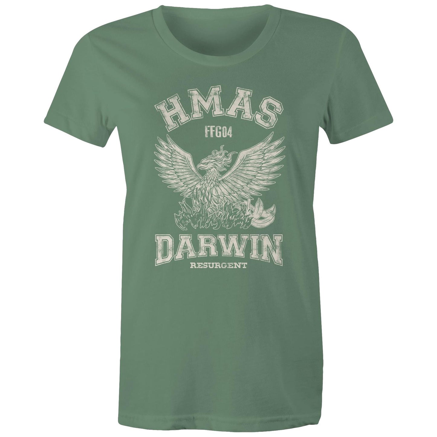 HMAS Darwin FFG04 Women's T-shirt (style Alpha, white)
