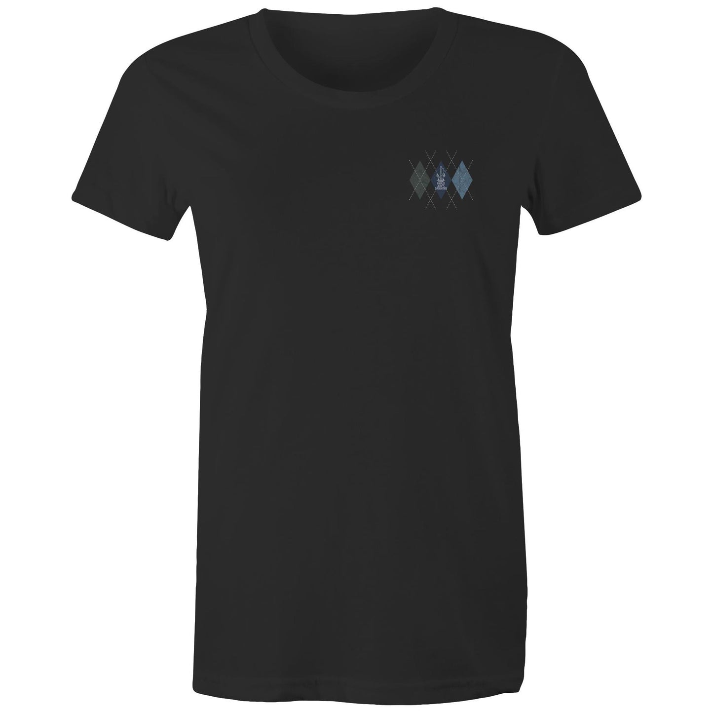 Proud Navy Daughter (Argyle) Women's T-shirt