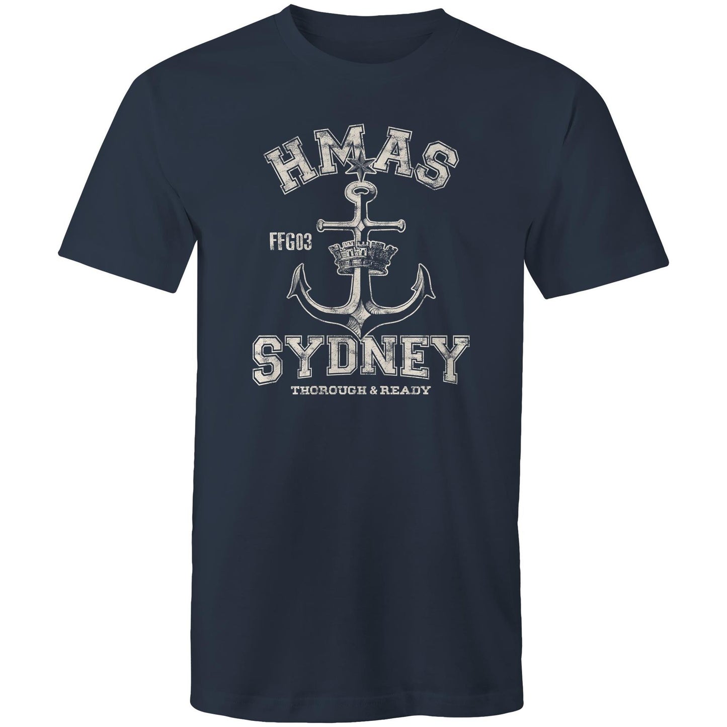 HMAS Sydney (IV) FFG03 Men's T-shirt (style Alpha, white)