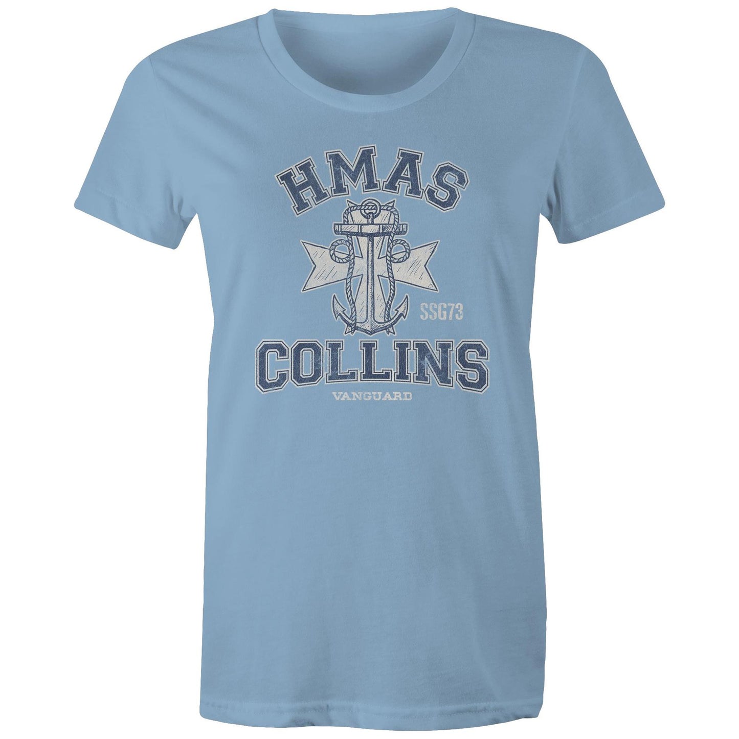HMAS Collins SSG73 Women's T-shirt (style Alpha, blue)