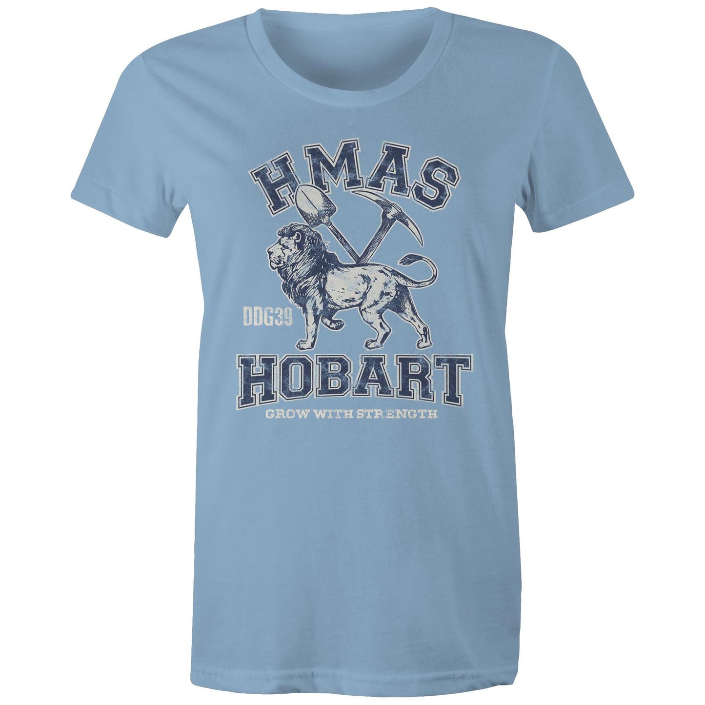 HMAS Hobart (III) DDG39 Women's T-shirt (style Alpha, blue)