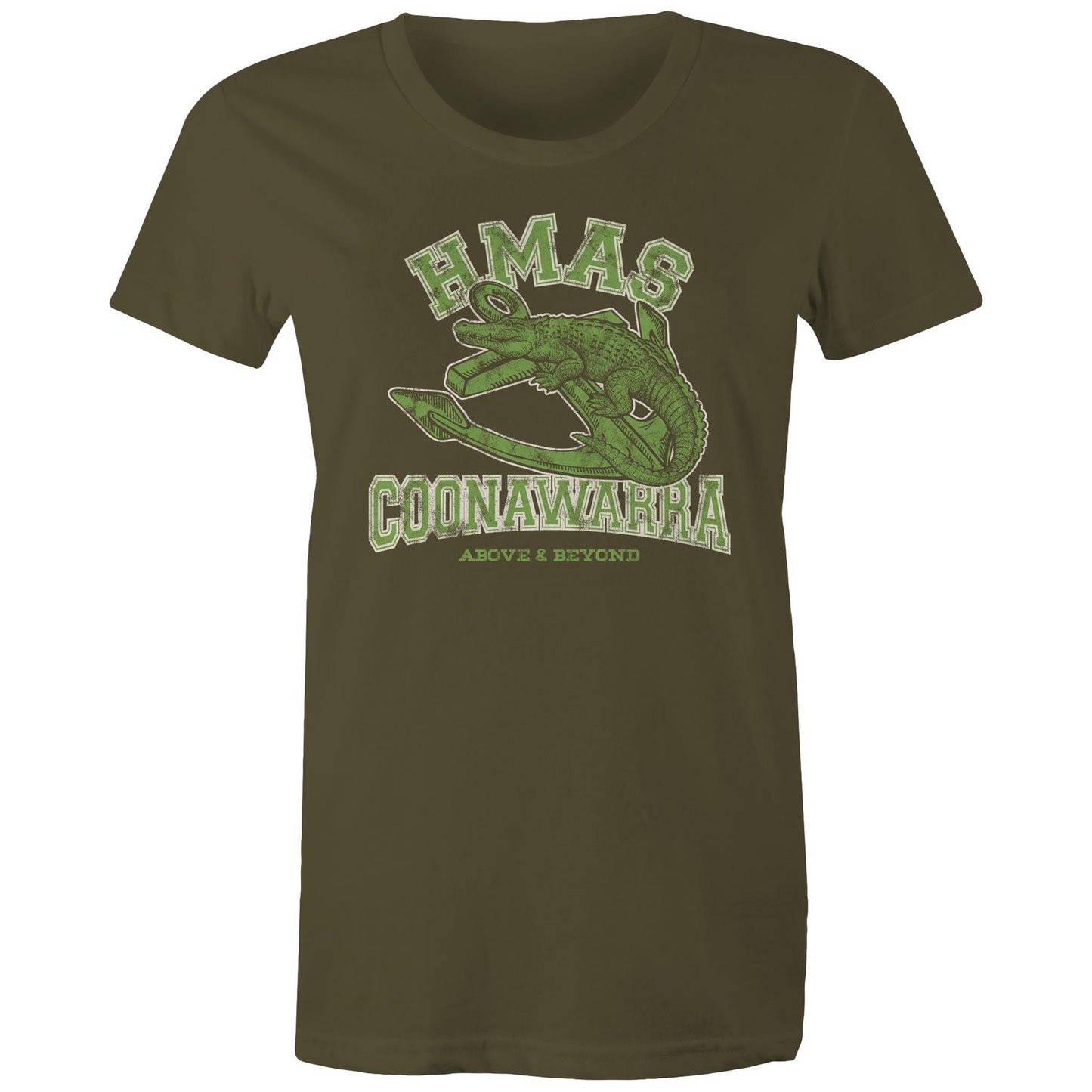 HMAS Coonawarra Women's T-shirt (style Alpha, colour)