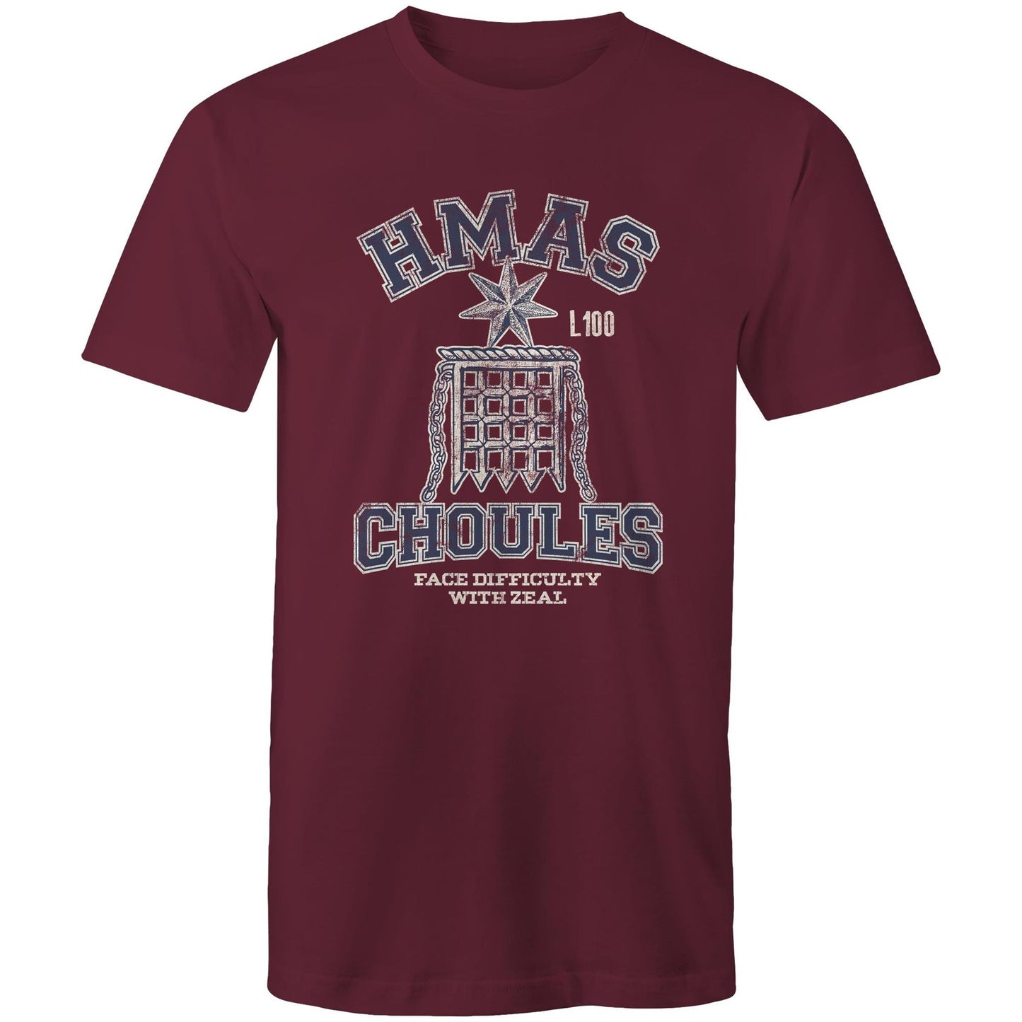 HMAS Choules L100 Men's T-shirt (style Alpha, blue)