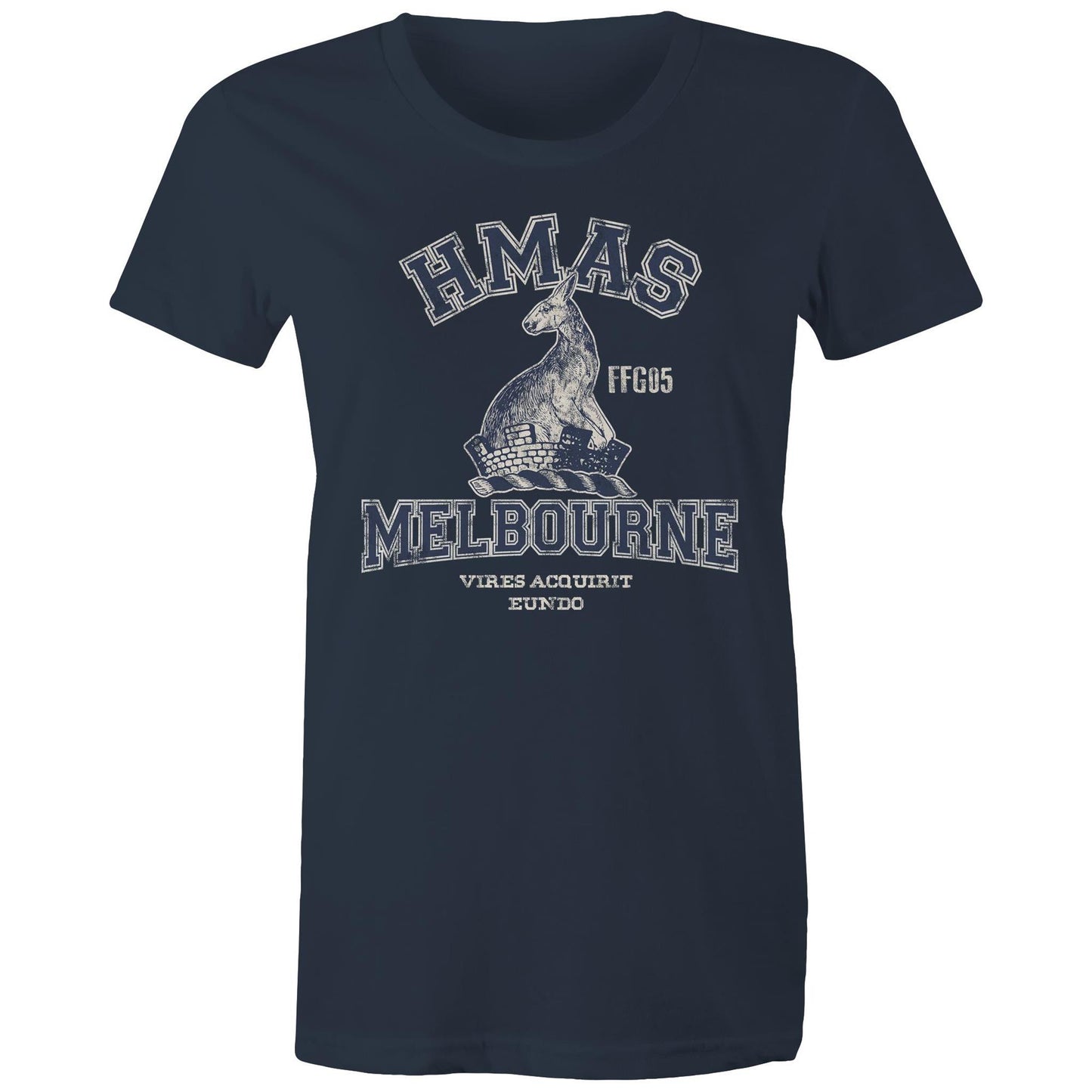HMAS Melbourne (III) FFG05 Women's T-shirt (style Alpha, blue)
