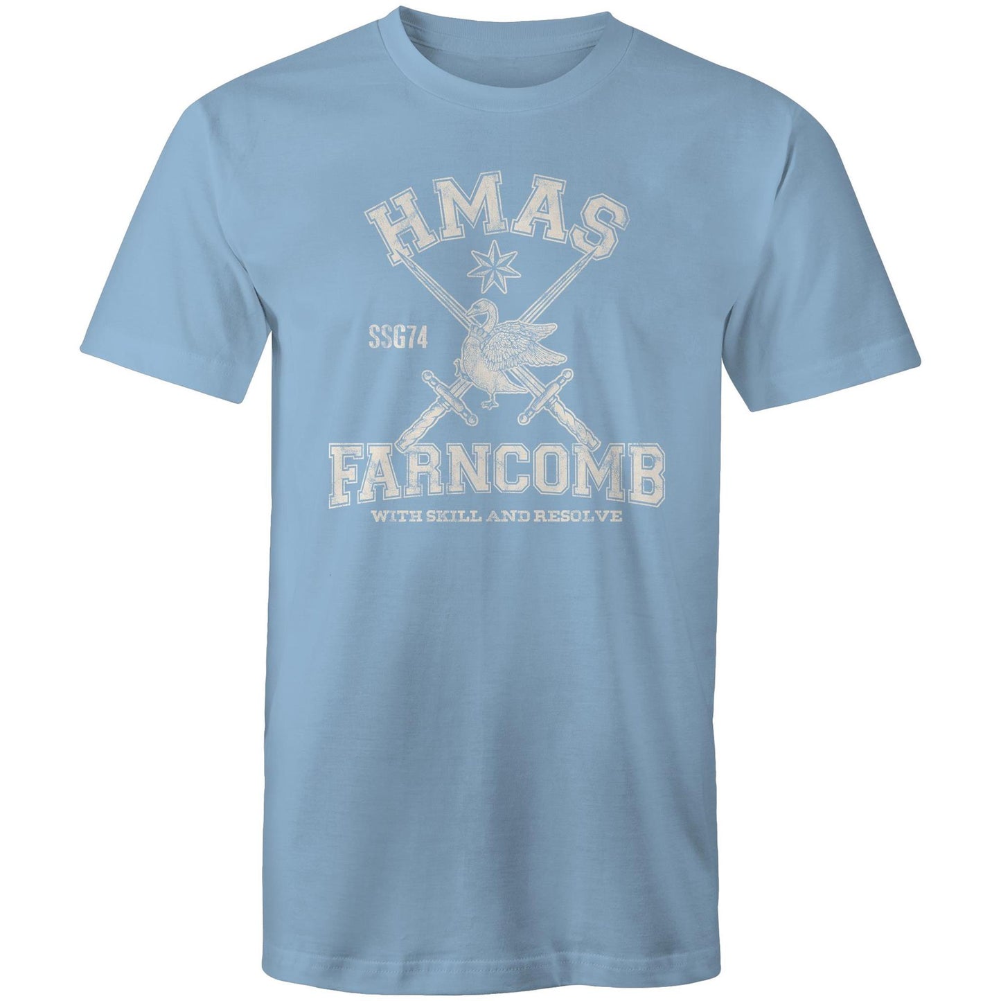 HMAS Farncomb SSG74 Men's T-shirt (style Alpha, white)