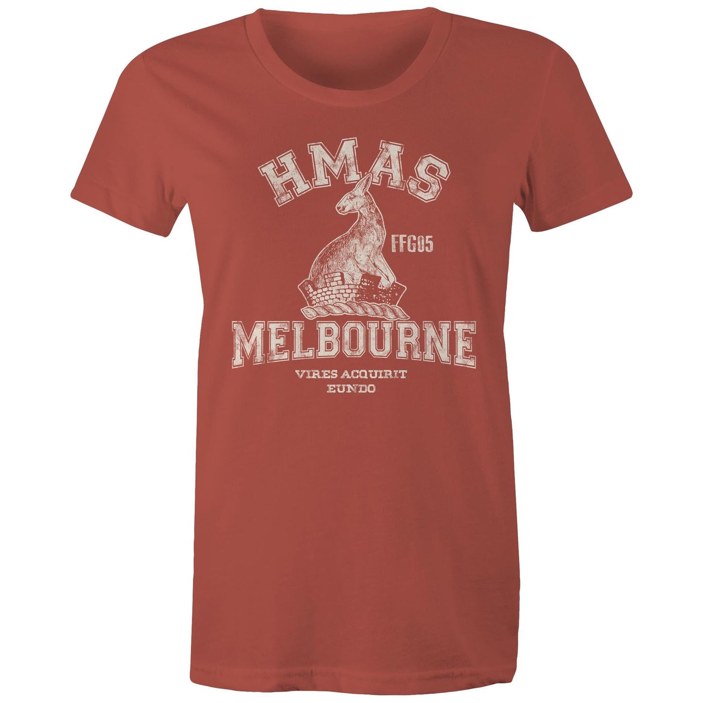 HMAS Melbourne (III) FFG05 Women's T-shirt (style Alpha, white)