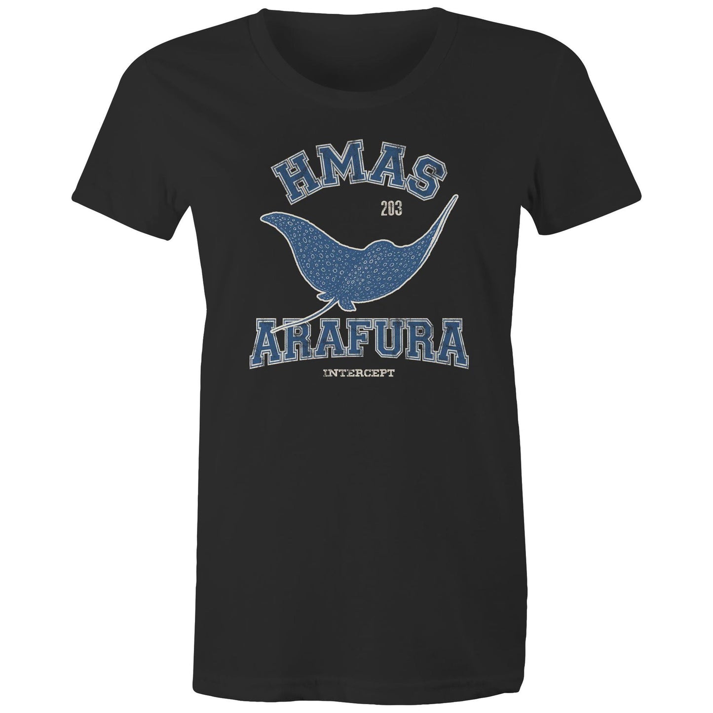 HMAS Arafura OPV203 Women's T-shirt (style Alpha, colour)