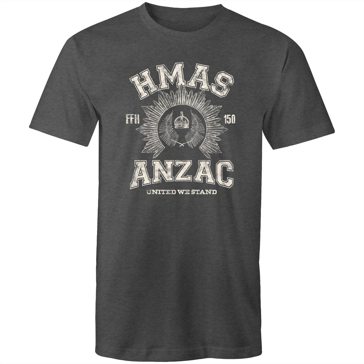 HMAS Anzac (III) FFH150 Men's T-shirt (style Alpha, white)