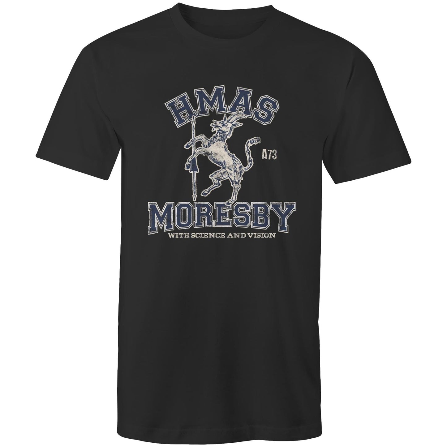 HMAS Moresby (II) A73 Men's T-shirt (style Alpha, blue)