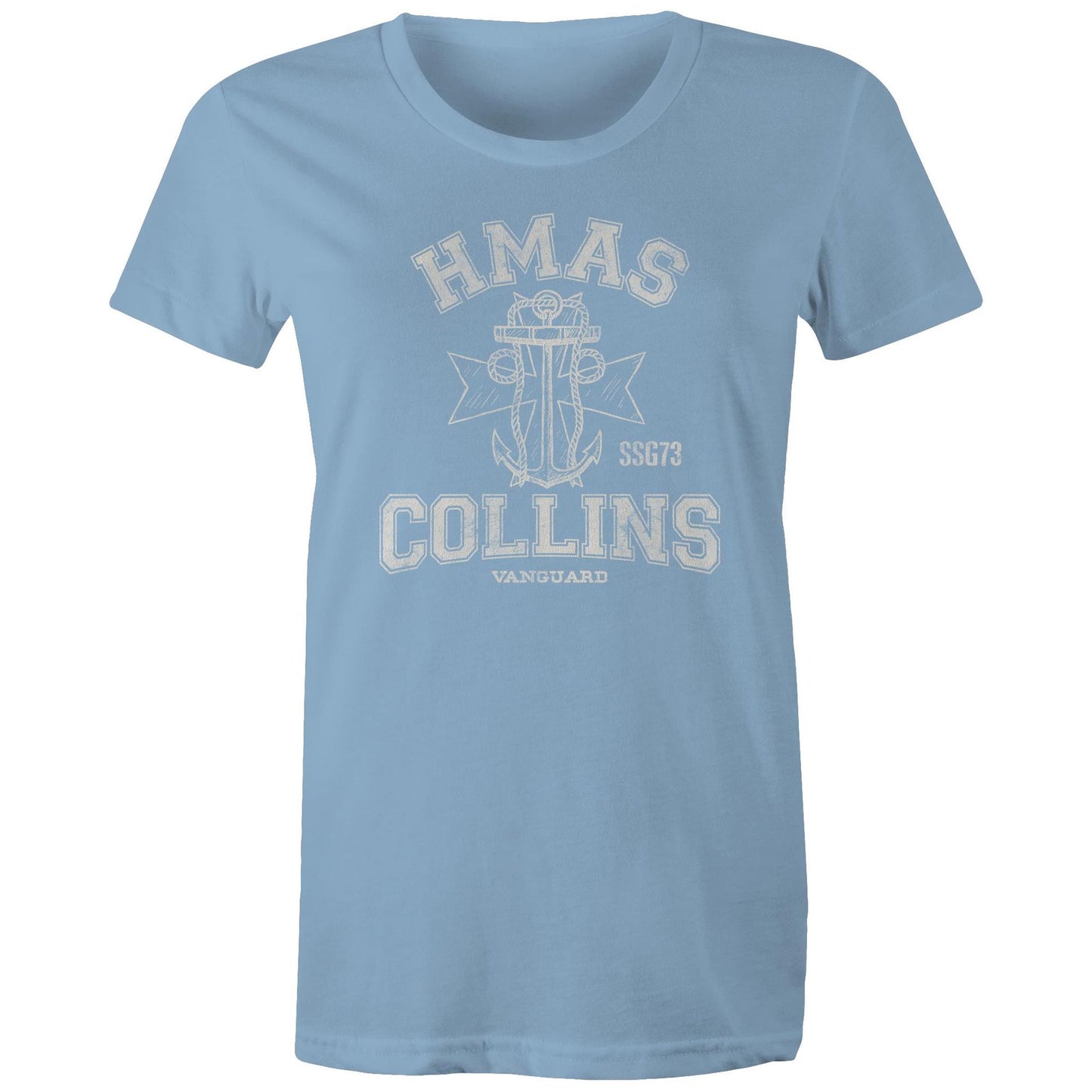 HMAS Collins SSG73 Women's T-shirt (style Alpha, white)