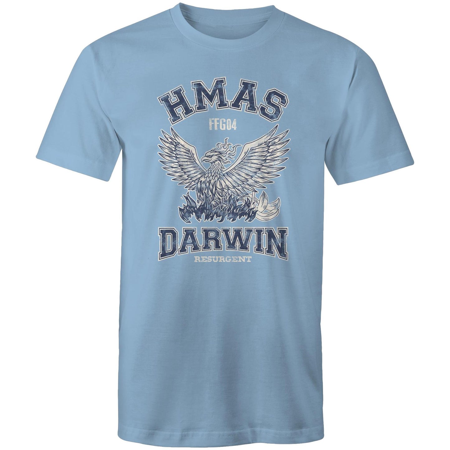 HMAS Darwin FFG04 Men's T-shirt (style Alpha, blue)