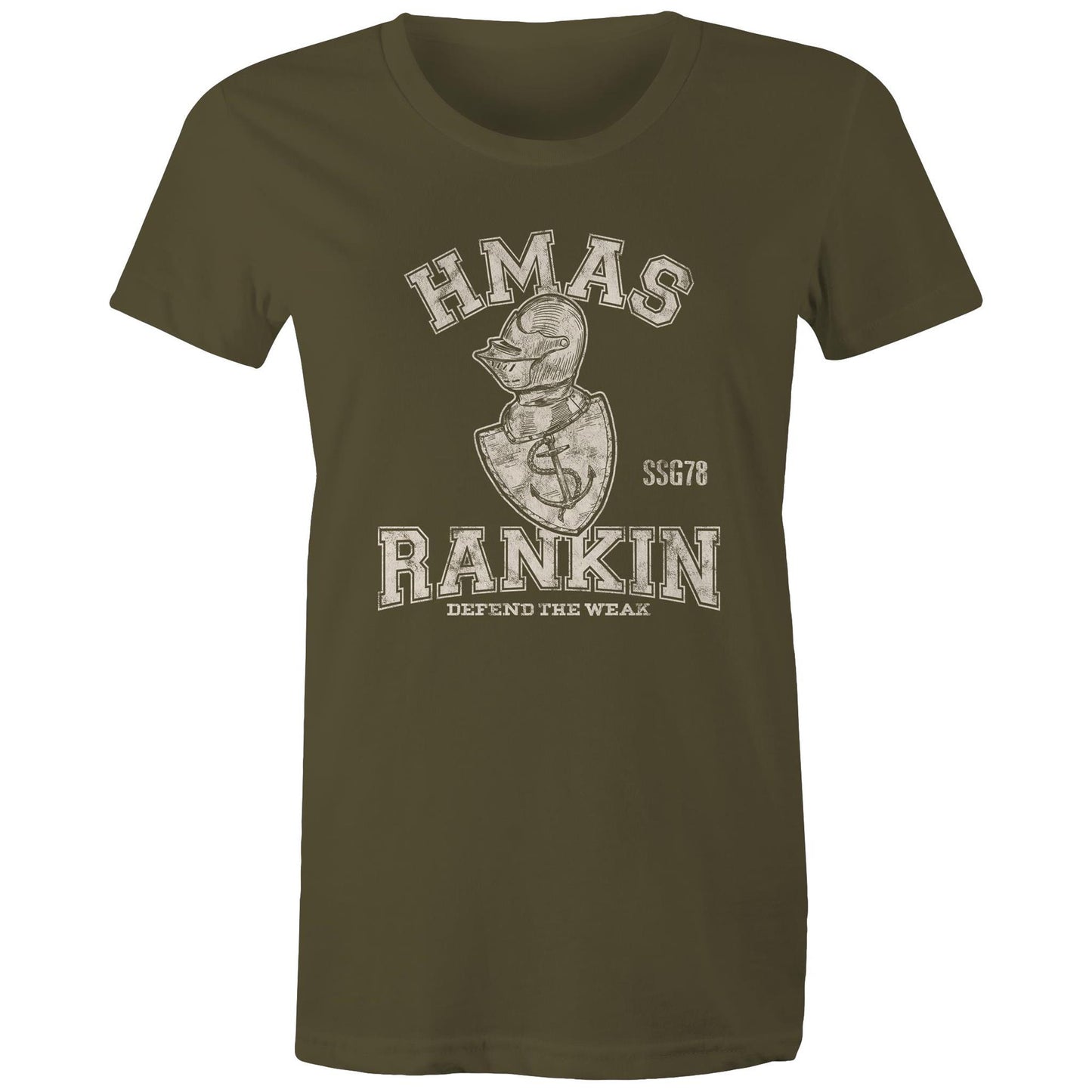 HMAS Rankin SSG78 Women's T-shirt (style Alpha, white)
