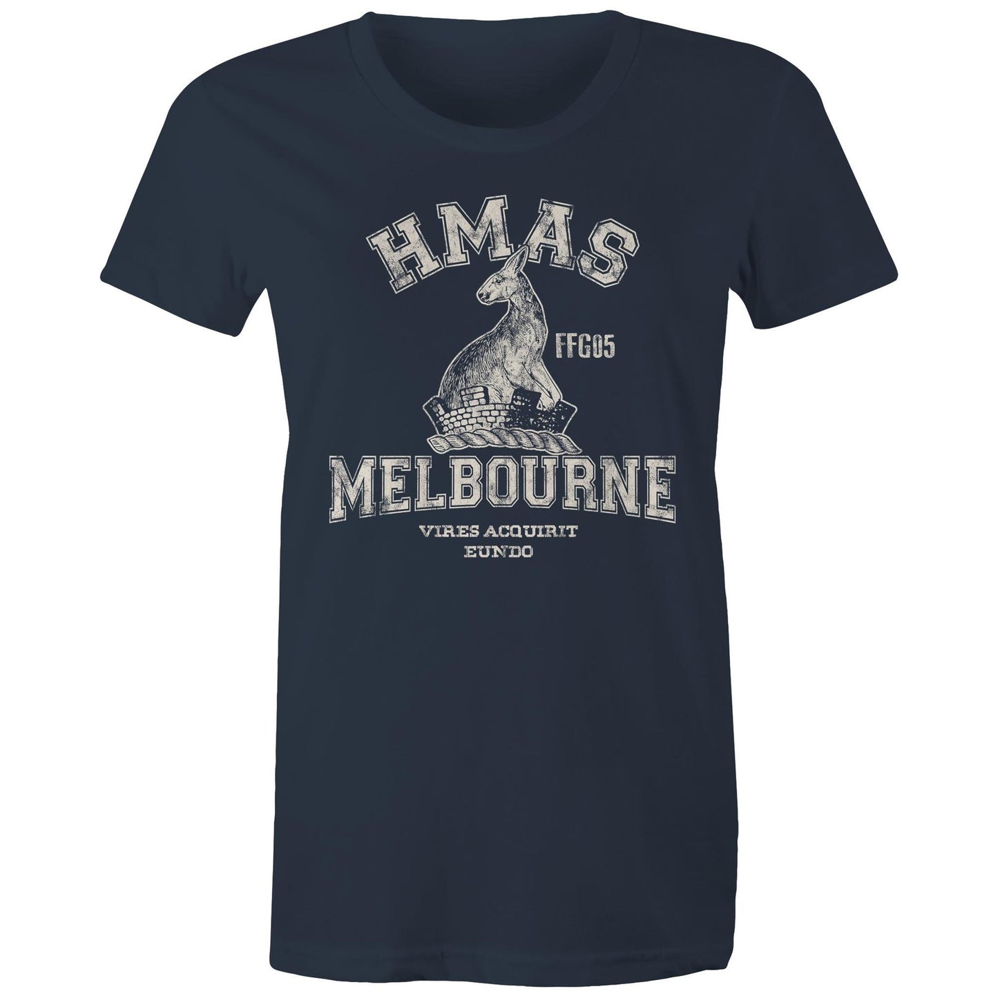 HMAS Melbourne (III) FFG05 Women's T-shirt (style Alpha, white)