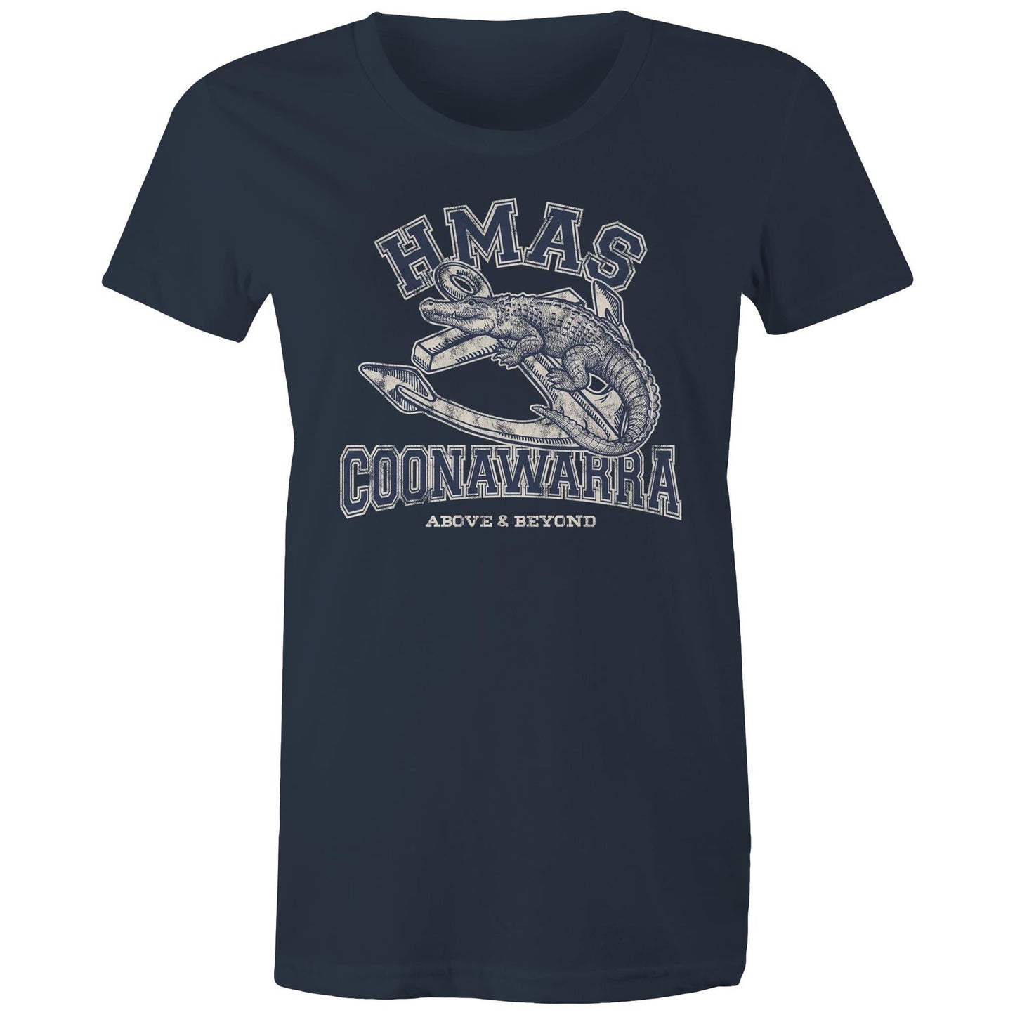 HMAS Coonawarra Women's T-shirt (style Alpha, blue)