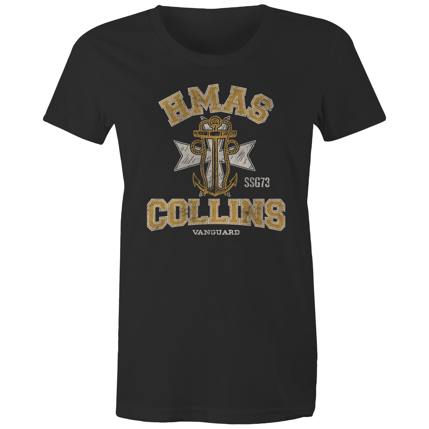 HMAS Collins SSG73 Women's T-shirt (style Alpha, colour)