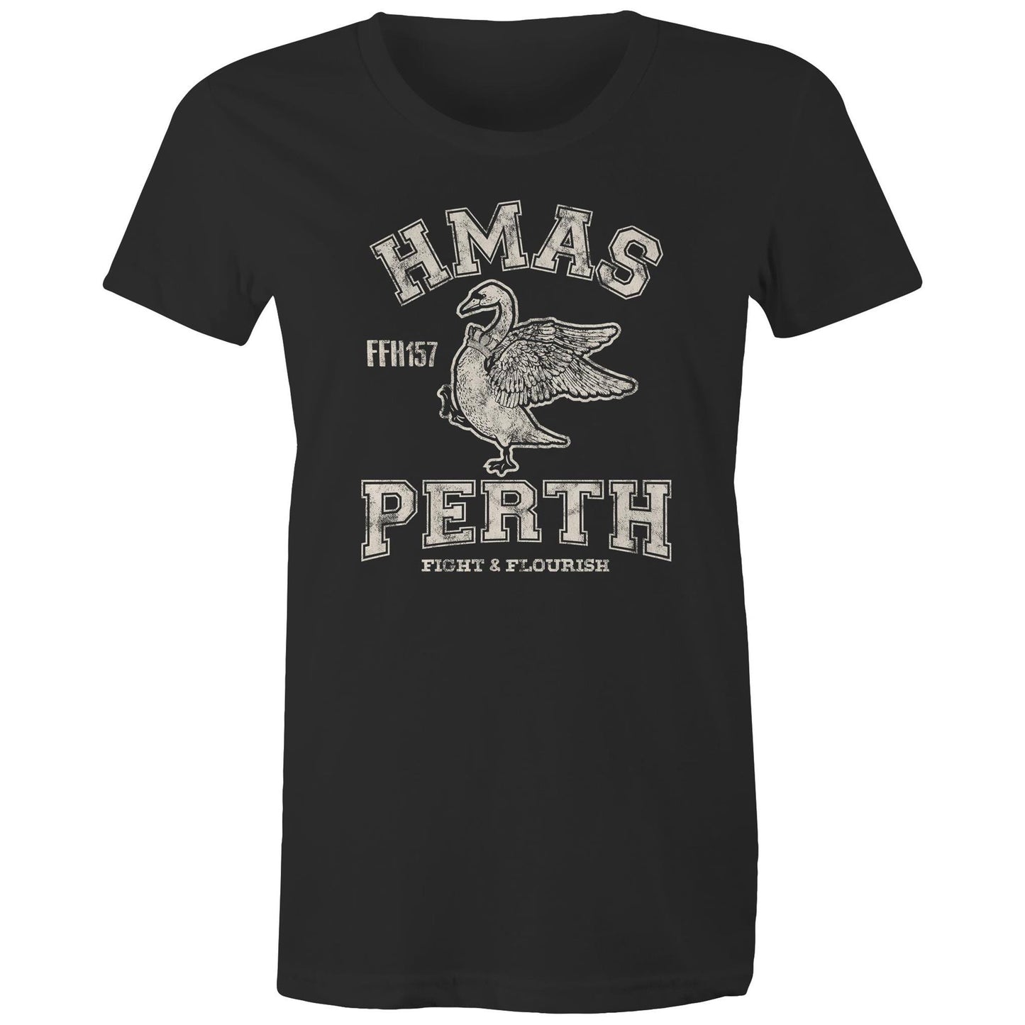 HMAS Perth (III) FFH157 Women's T-shirt (style Alpha, white)
