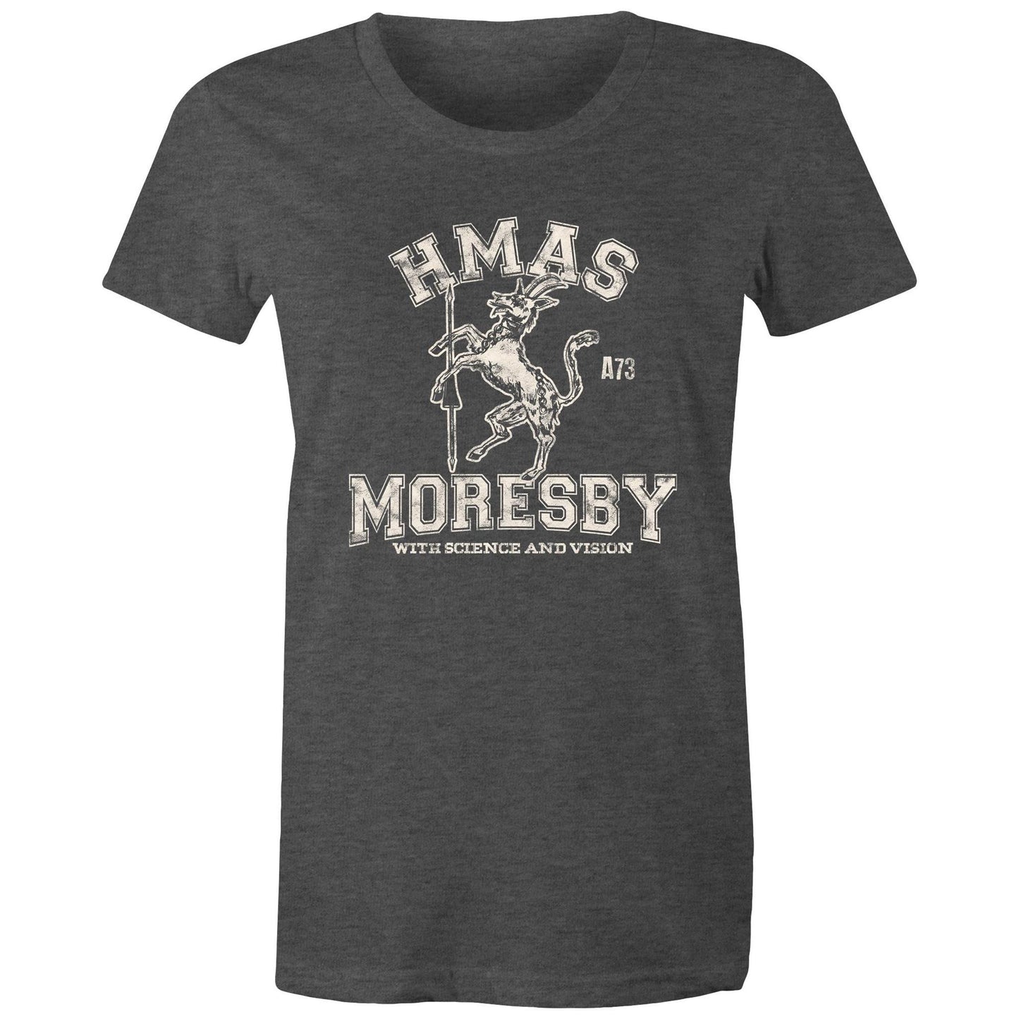 HMAS Moresby (II) A73 Women's T-shirt (style Alpha, white)