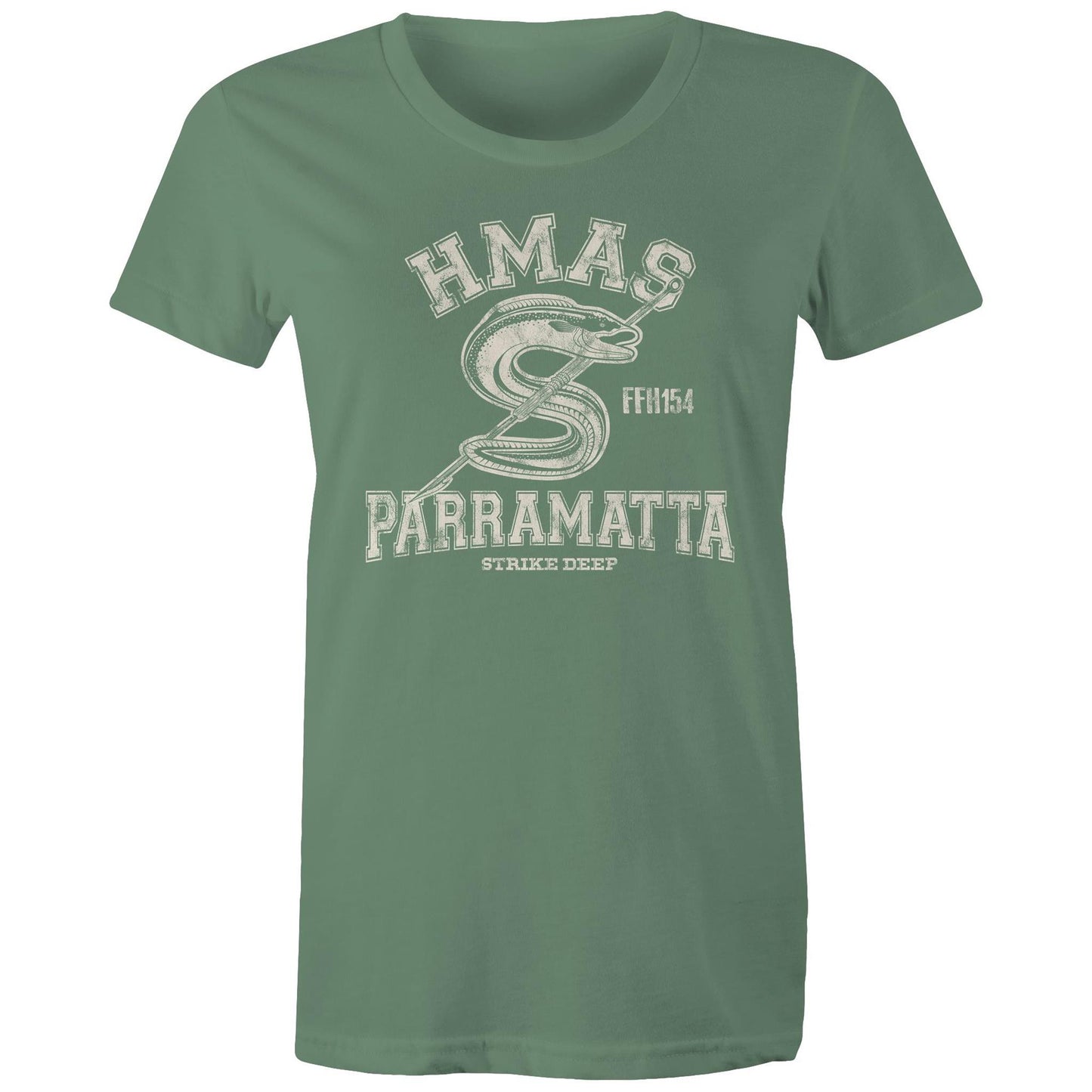HMAS Parramatta (IV) FFH154 Women's T-shirt (style Alpha, white)